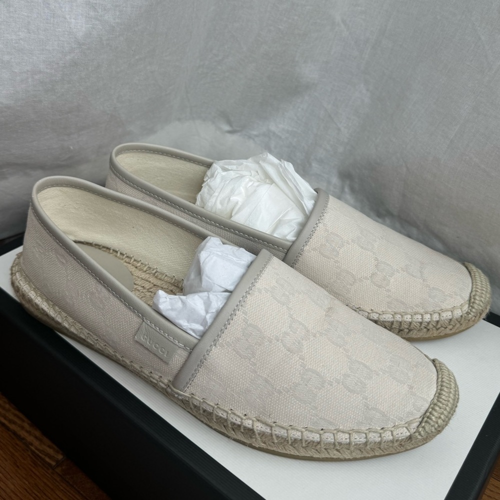Gucci GG Canvas Espadrilles in White